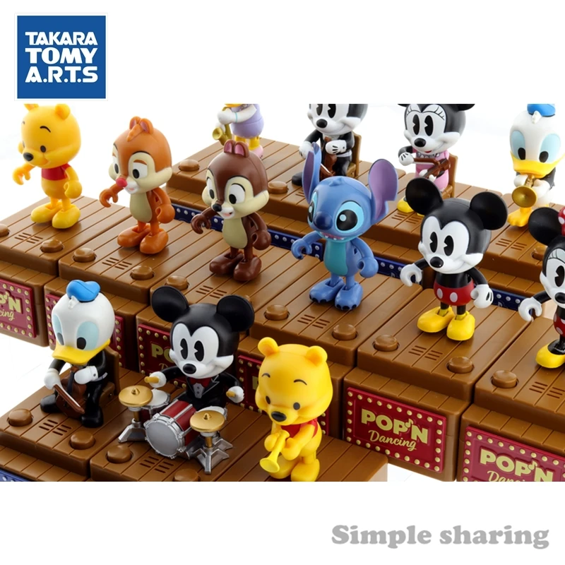 TAKARA TOMY arts pop'n dancing beat anime figure baby toys pixar disney kids doll funny child bauble mickey minnie mouse pooh | Игрушки и