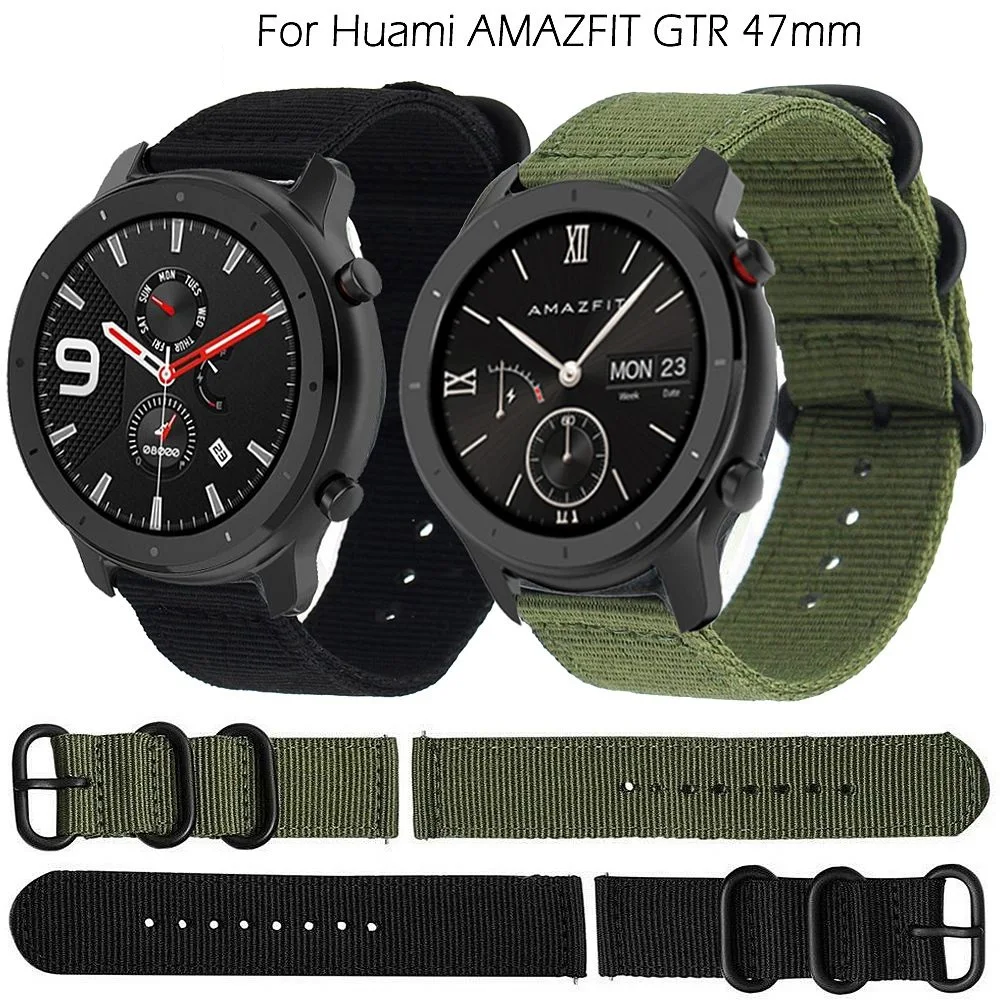Wrist Strap For Huawei Watch GT GT2 46mm/Xiaomi Huami Amazfit GTR 2e 47 Band 22mm Watchband Nylon For Garmin Vivoactive 4Correa