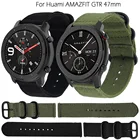 Ремешок на запястье для Huawei Часы GT GT2 46 ммXiaomi Huami Amazfit GTR 2e 47 ремешок 22 мм ремешок нейлон для смарт-часов Garmin Vivoactive 4Correa