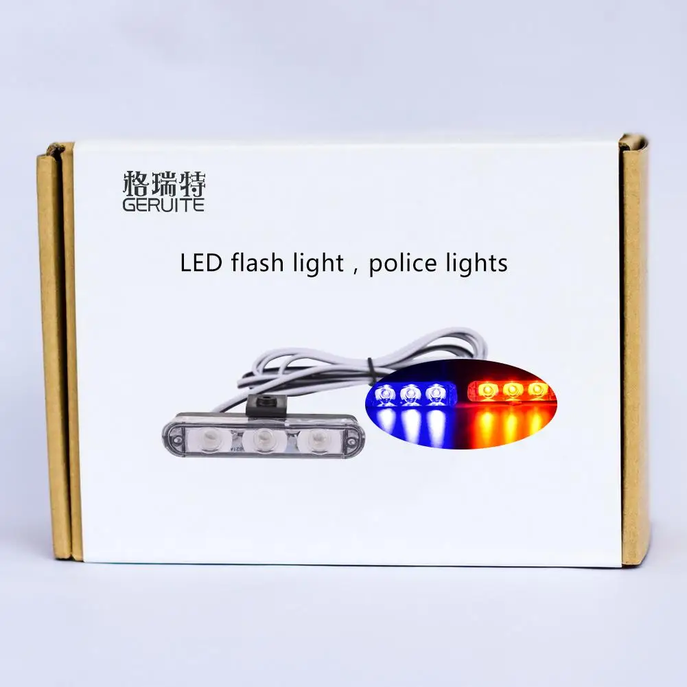 

Best Quality 2x3/ 6 Led Ambulance Police Light DC 12V Car Light Flashing Firemen Lights Strobe Warning Light Car-Styling
