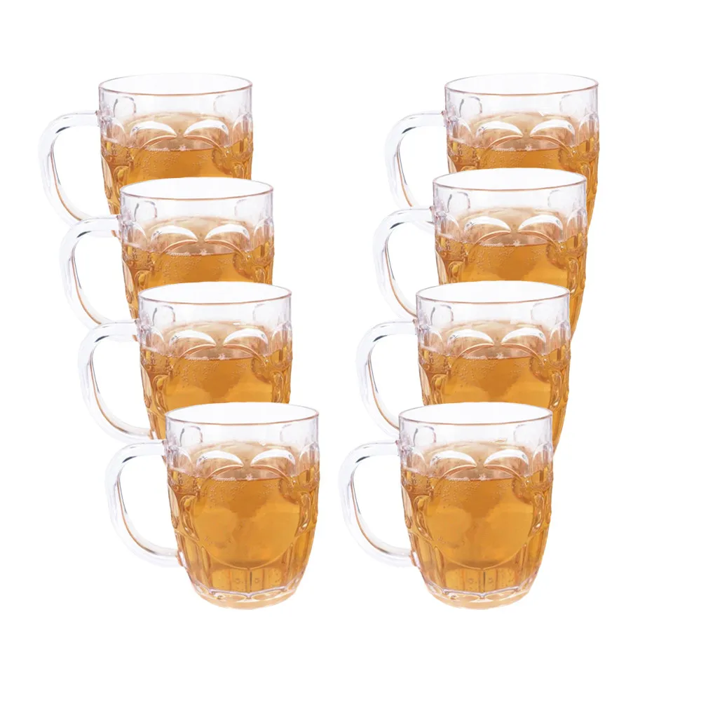 8 упаковок 20 унций пластиковых пивных кружек пивная кружка (0 5 л) с ручками