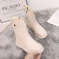 2021 new plus velvet girls boots children martin boots flat leather boots british style princess boots winter boots for girls