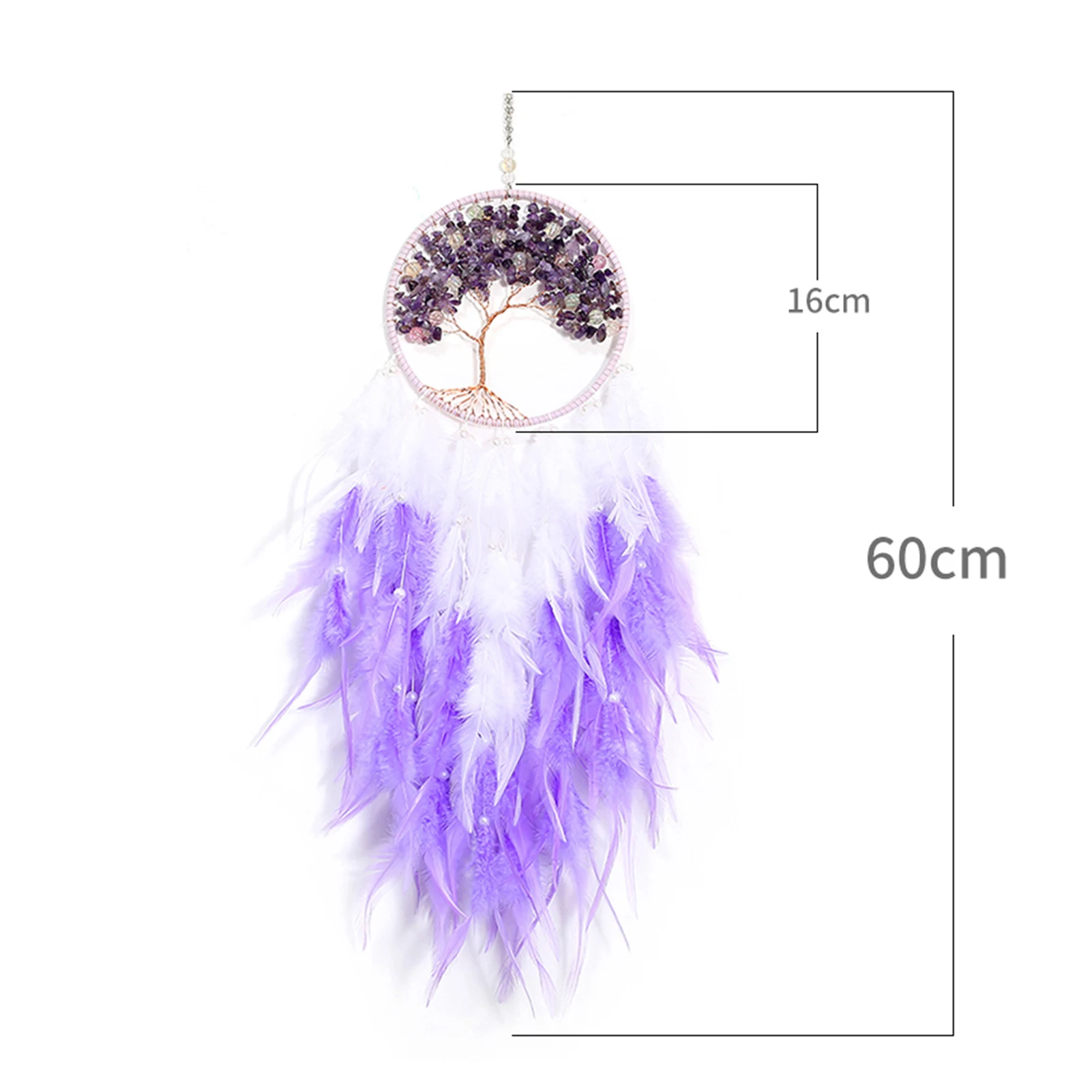 

LED Lamp Flying Wind Chimes Lighting Dream Catcher Handmade Gifts Dreamcatcher Feather Pendant Romantic Creative Wall Hanging
