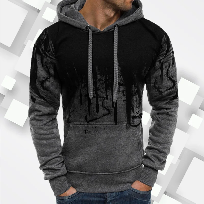 Мужская толстовка с капюшоном в стиле хип-хоп принтом | одежда