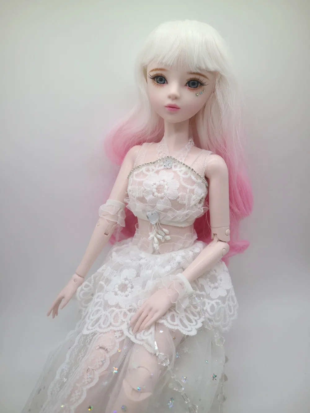 NEW 1/3 BJD Doll 56cm adult sex female Plastic joint moveable doll includes the doll clothes and shoes pink hair