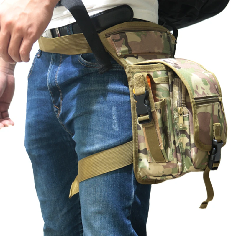 

Men Bag Versatile Waist Leg Bag Portable Waterproof Large Capacity For Outdoor Camping Oxford Fabric Casual Men's Belt Bag
