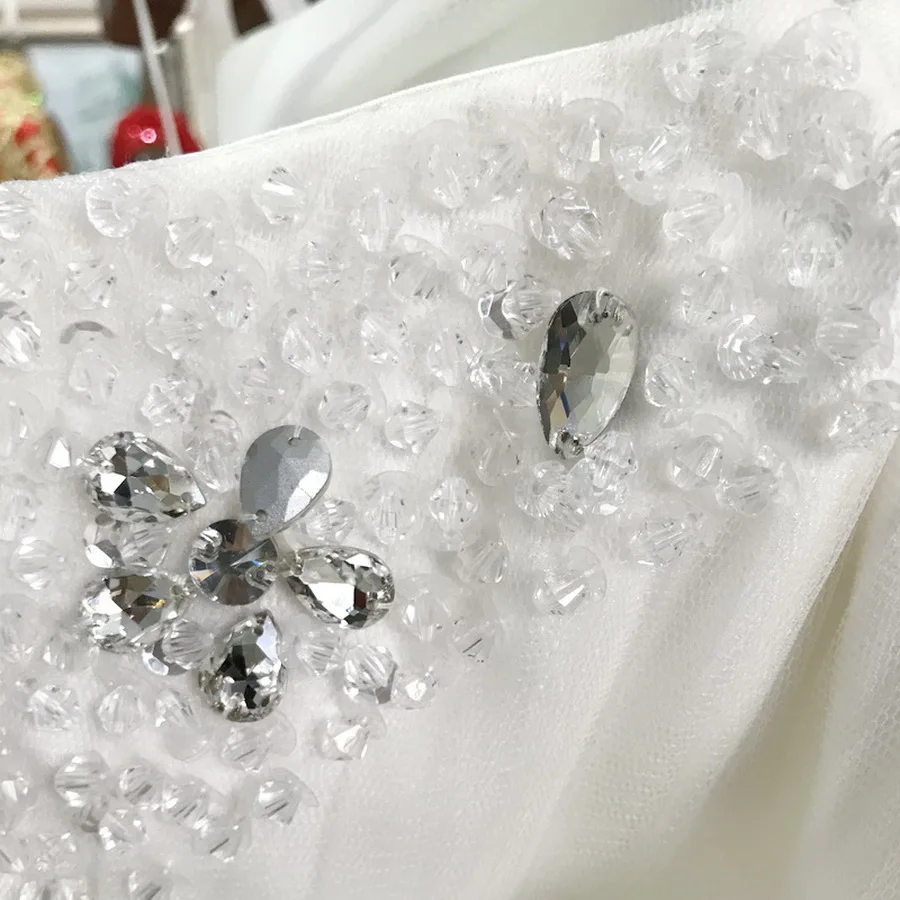Shinning clear Glass Crystal strass Pointback with two holes DR teardrop shape rhinestones sew on wedding dress accessories diy | Дом и сад