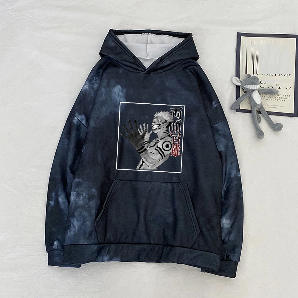

Cool Jujutsu Kaisen Hoodie Hip Hop Anime Pullovers Creative Long Sleeves Autumn Man Tops