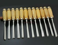 12pcs wood carving knife tool wood chisel hand carving knife wood carving root carving flat flat shovel woodworking chisel