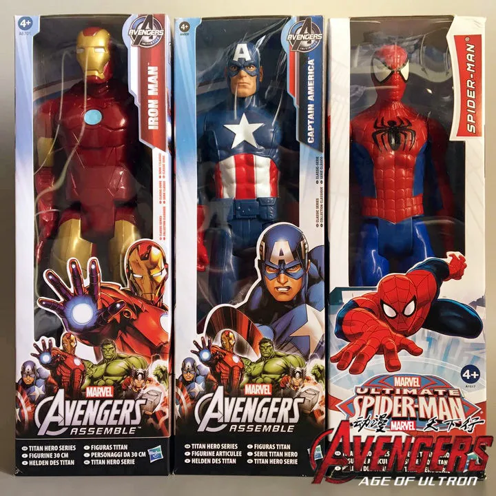 

Hasbro Marvel Action Figure The Avengers Spider-man Iron Man Thanos Steve Rogers 12 Inch 30cm Large Movable Doll Model Toy