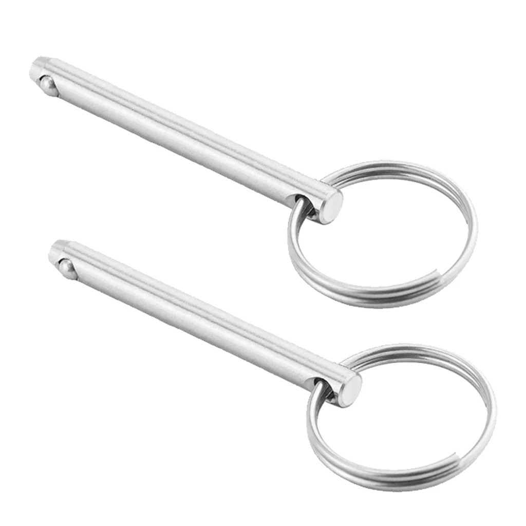 

2pcs 316 Stainless Steel Boat Top Deck Hinge Quick Release Pin 6.3 x 76mm