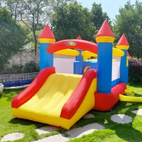 yard inflatable bounce house with ball pit tunnel obstacle air blower bouncy house for kids party play house jumping castle