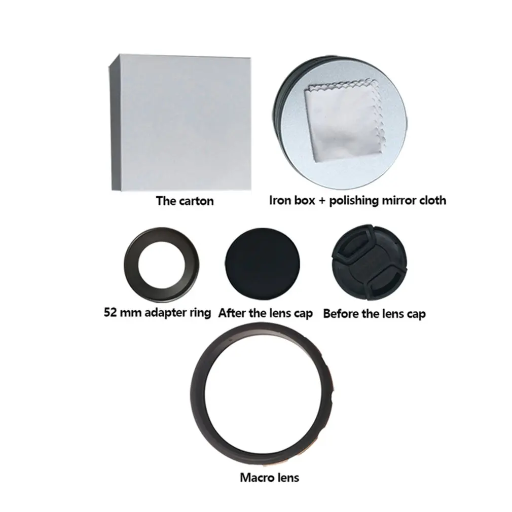 

Durable Portable Macro Lens 52mm High Precision Digital Lens Adapter Ring Camera Accessories For Cameras
