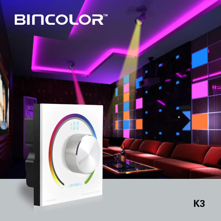 DC12V - 24V роторный RGB контроллер сенсорной панели переключатель ручка RF