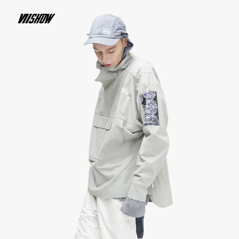 VIISHOW мужские куртки брендовые уличные куртки мужские куртки Chaqueta Hombre мужские ветровки с принтом Veste Homme JC2078183 - Цвет: khaki