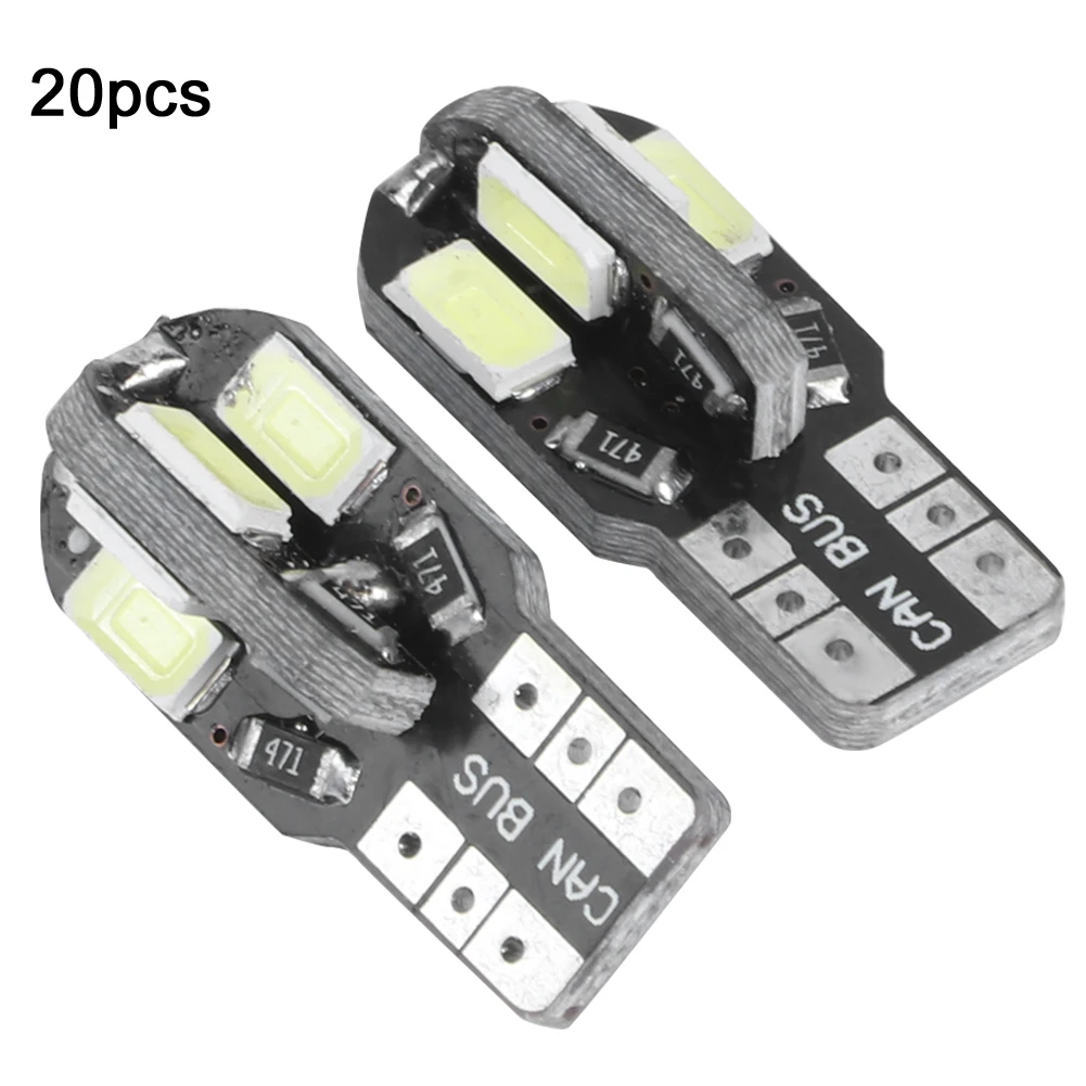 20pcs 8LED Car Side Wedge Light Bulb for Canbus T10 194 168 W5W 5730 auto accessories | Bar/Work