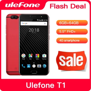 Ulefone T1 Двойная Камера 16MP+5MP Мобильный телефон 5.5 дюймов FHD helio P25 Octa core android 7.0 6 ГБ 64 ГБ  Сканер отпечатков пальцев 4G телефон