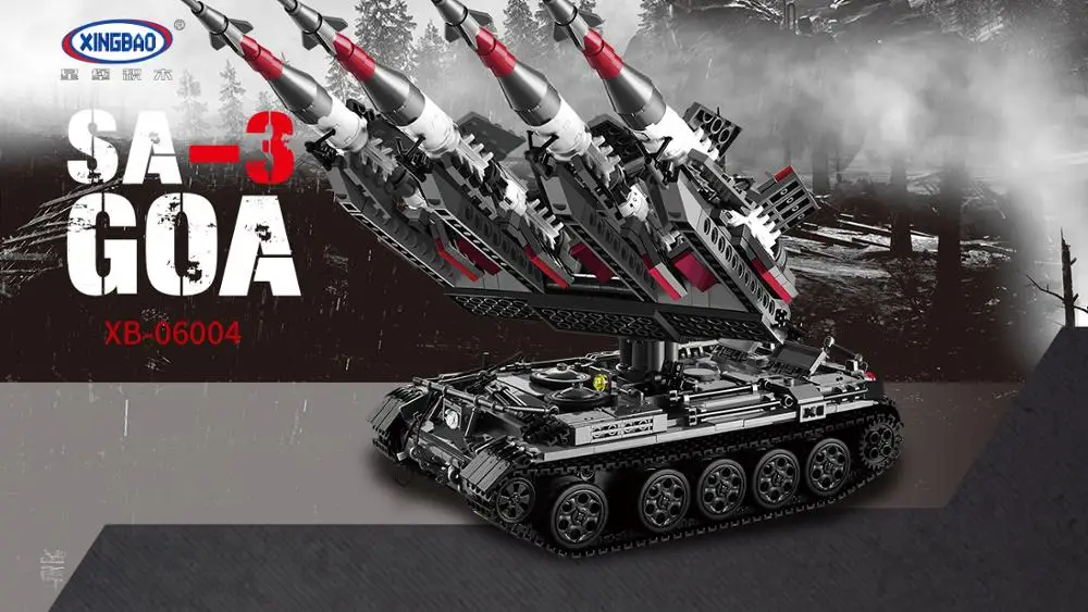 

XINGBAO MOC Military Super Weapon Series SA-3 Missile and T5 Tank Sets Building Blocks DIY Assembly Model Toys Fit for Kids Boy