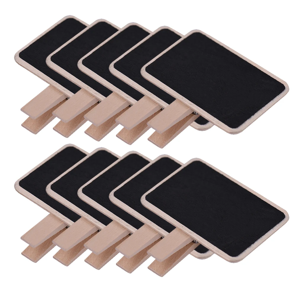 Мини-доска для письма с зажимом прямоугольная деревянная доска сообщений