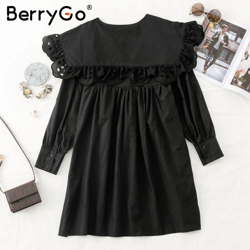 BerryGo Повседневная Уличная одежда с длинным рукавом платье Элегантное офисное