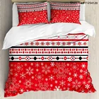 Рождественское одеяло, чехол большого размера, пододеяльник с рисунком снеговика, Комплект постельного белья с рисунком животных и оленей, праздничный Декор