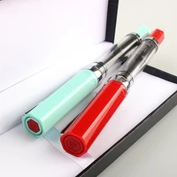 student practise calligraphy plastic transparent fountain pen f nib 0 5mm hooded nib 0 38mm color ink pens school supplies