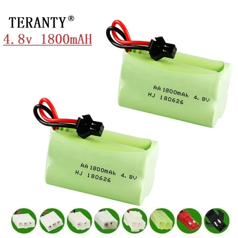 Обновленная Батарея NiMH 4 8 v 1800mah для радиоуправляемых игрушек автомобилей танков