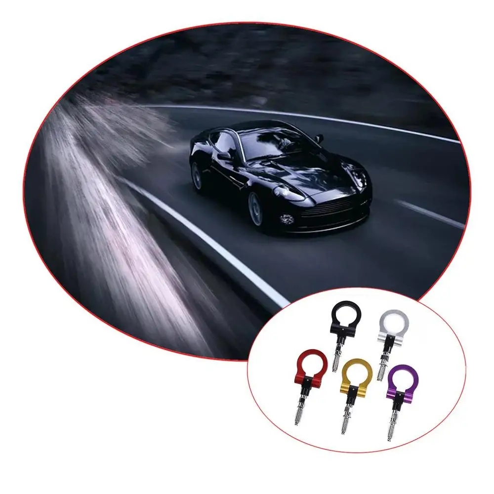 

Car Trailer Hook Rear Tow Towing Hook for Universal Car Auto Trailer Ring Aluminum Alloy Wiredrawing Anodizing