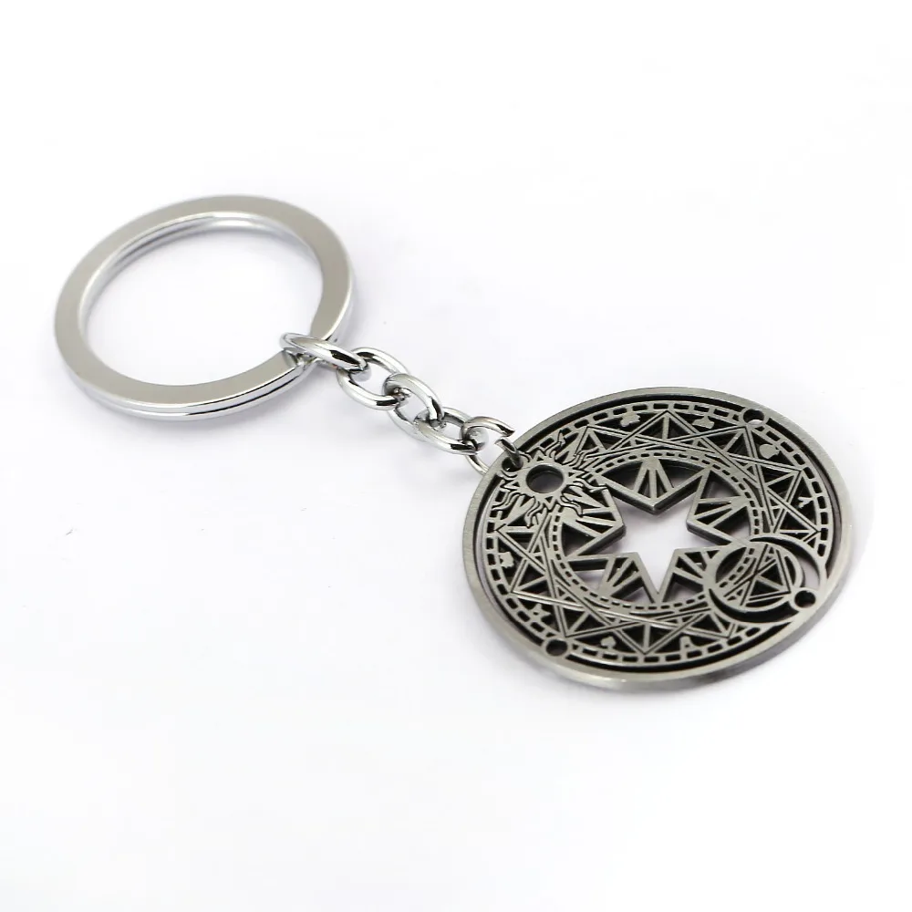 Брелок Сакура для мужчин и женщин металлический брелок с кольцом цепочкой модное