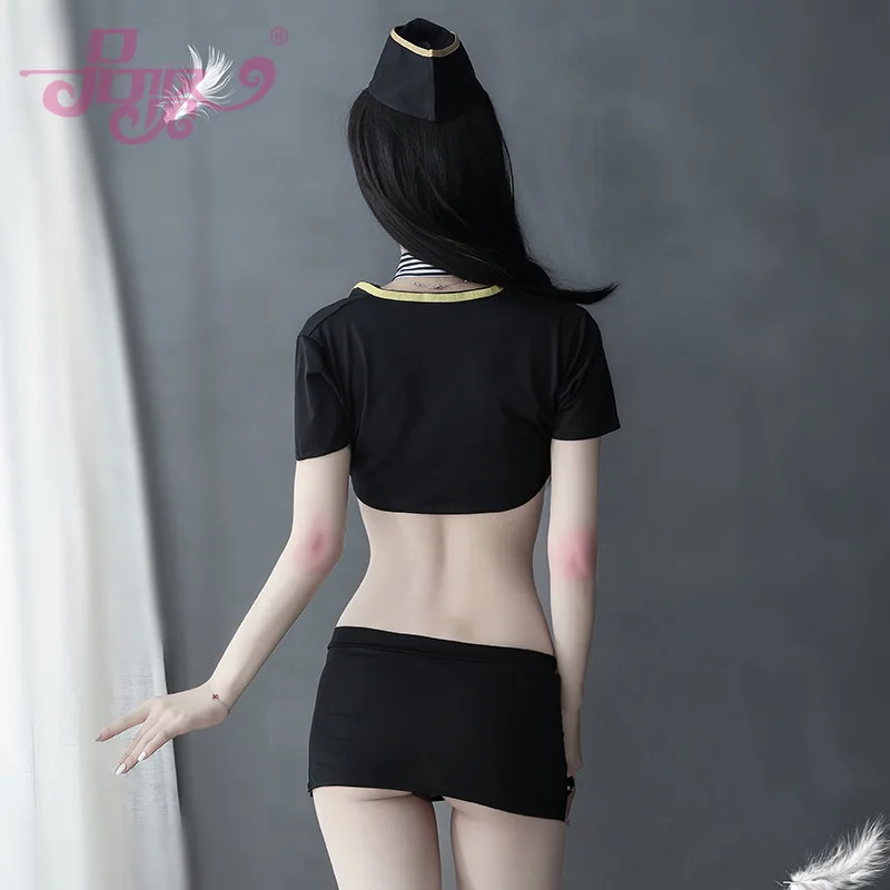 

Sexy lingerie female sense bag hip skirt stewardess uniform temptation nightclub clothing suit stockings