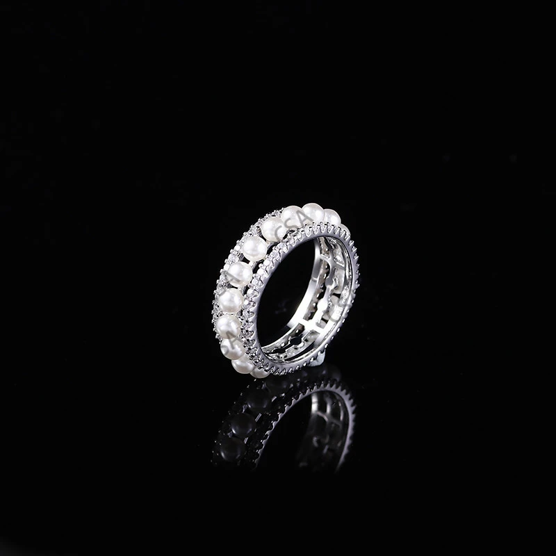 

S925 sterling silver Moroccan brand new small waist pearl ring hot style popular personality simple temperament lover gift