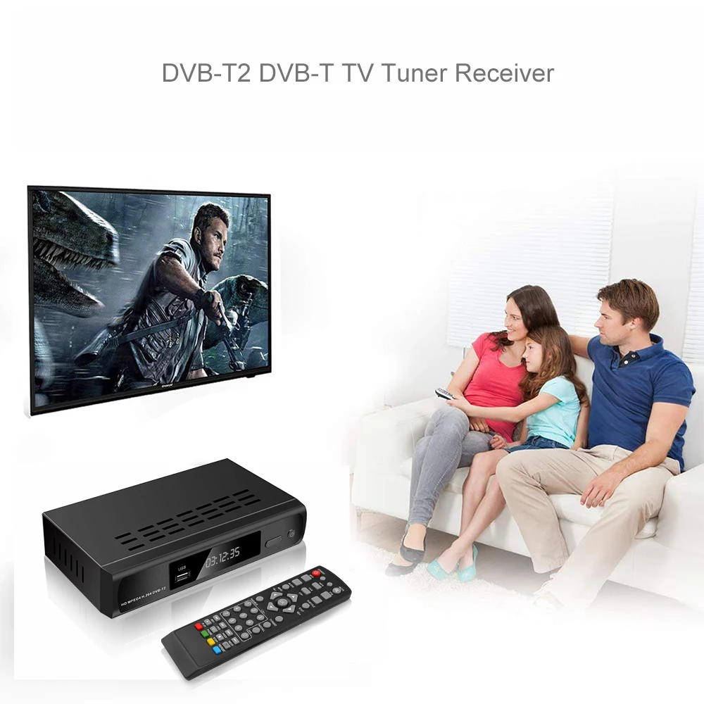 Satxtrem тв приставка dvb t2 tdt ресивер для цифрового телевидения VGA AC3 PVR EPG двойной CVBS USB HD 1080P приставка для цифрового тв