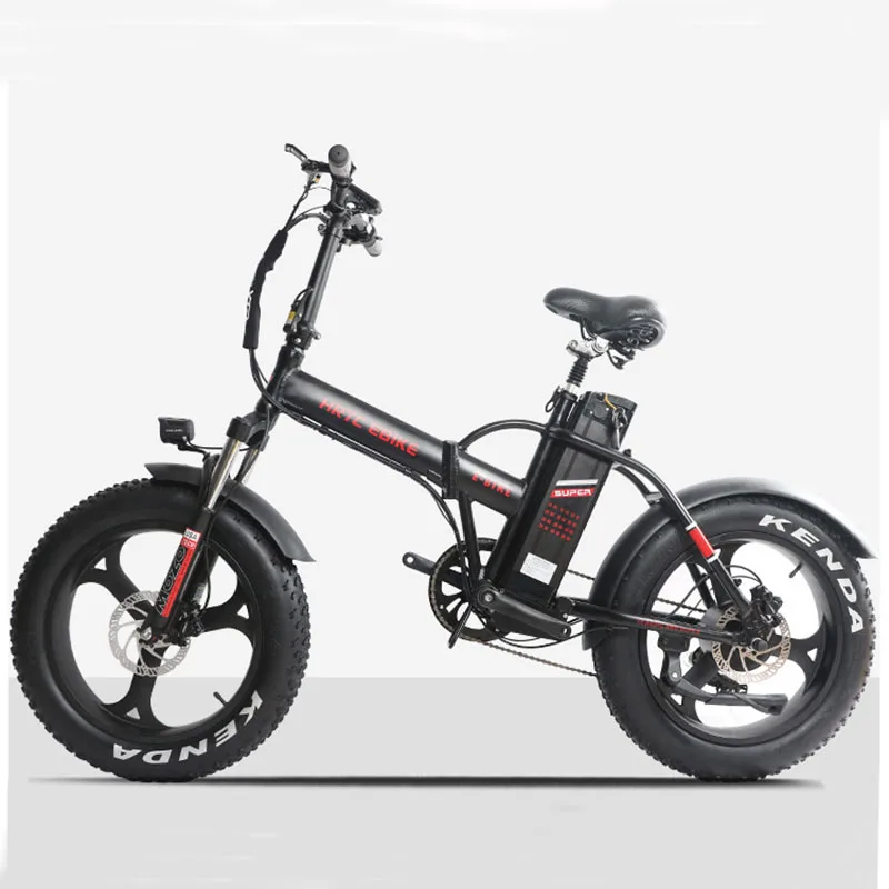 Günstig 20 Zoll Fett Ebike 48Vmotor Klapp TFT LCD Elektrische E-bike Erweiterung Reifen Schnee Ebike Reiten Radfahren Lithium-batterie Fahrrad