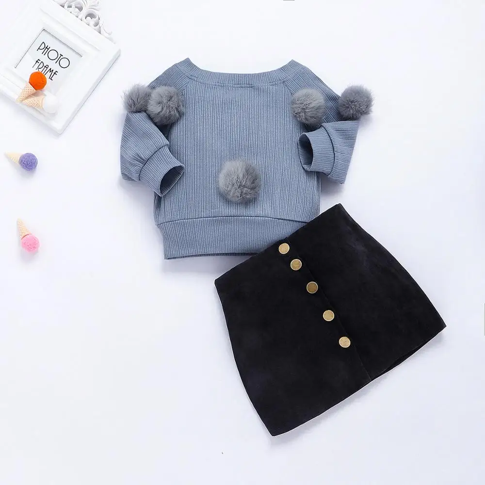 Emmababy Бесплатная доставка 1-6 лет комплекты одежды для девочек с длинными рукавами