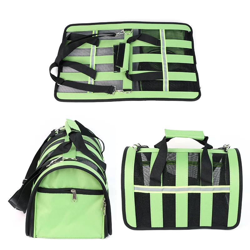 

Solid color mesh Pet package Pets training Carrier Fashion Comfortable Breathable Foldable portable travel bags goods for Dogs