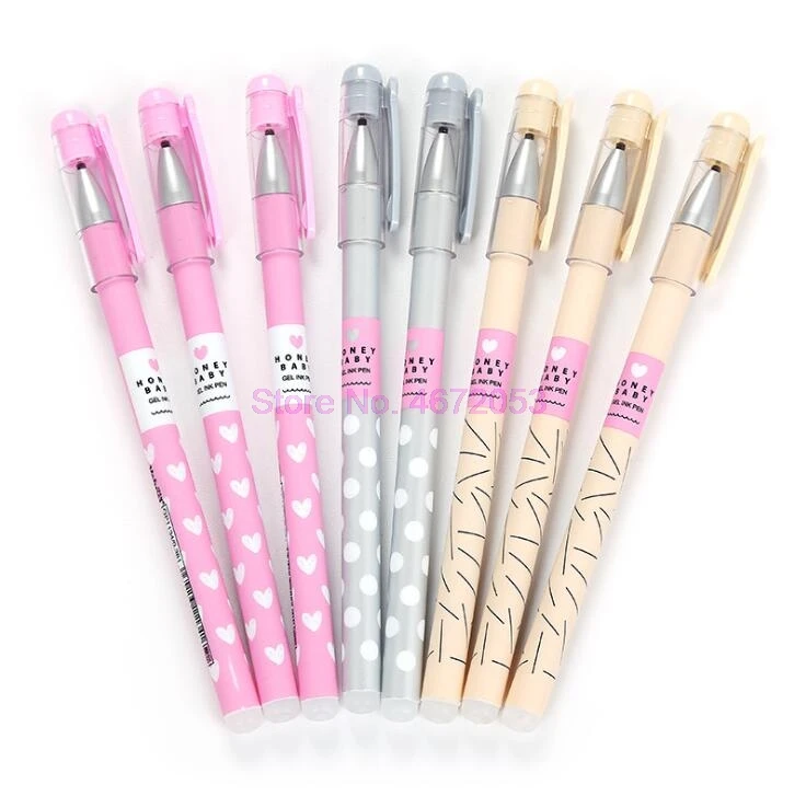 Канцелярские принадлежности 960 шт./лот милая гелевая ручка в горошек с сердечками