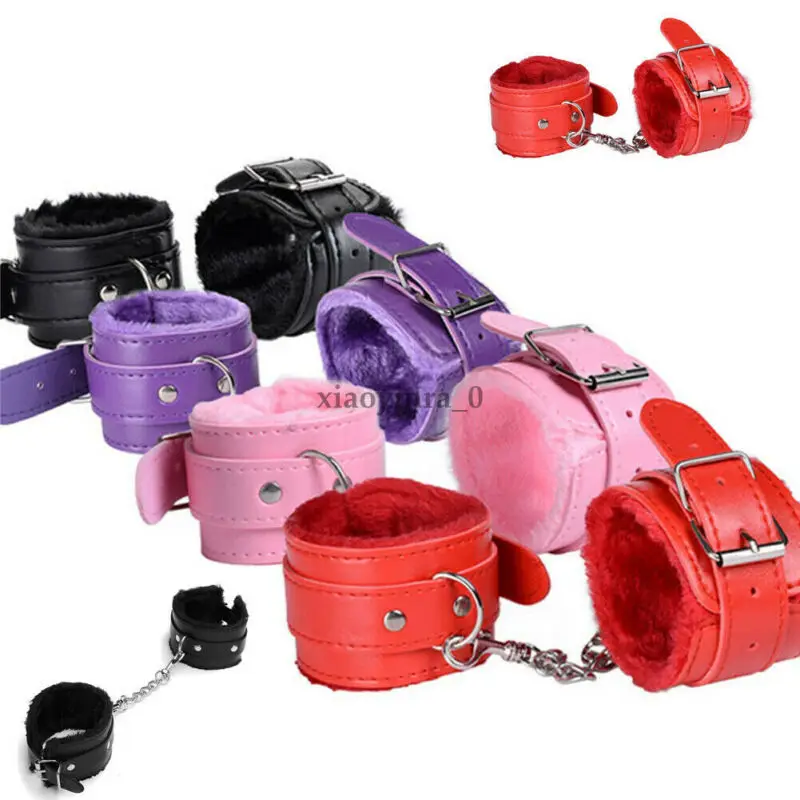 Экзотические аксессуары наручники из искусственной кожи щиколотки скобы