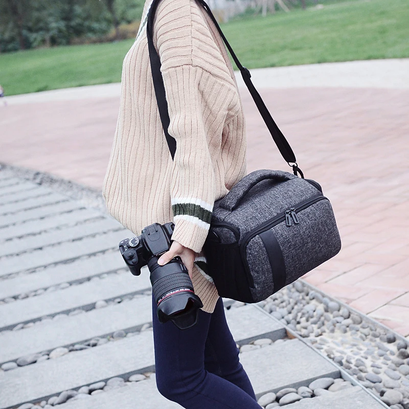 dslr camera bag case shoulder bag waterproof backpack for canon camera nikon sony alpha fujifilm panasonic photo slr case free global shipping