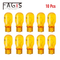 fagis 10pcs t15 natural amber yellow w16w 921 halogen lamp 12v 16w interior light clearance light halogen light bulbs