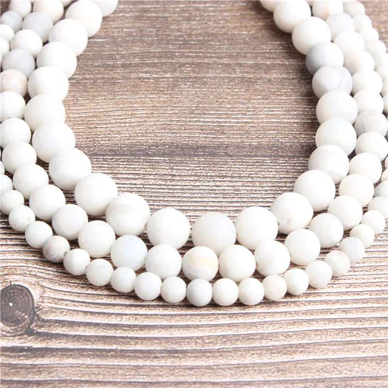 Серия натуральных ювелирных украшений Lanli матовые бусины россыпью из