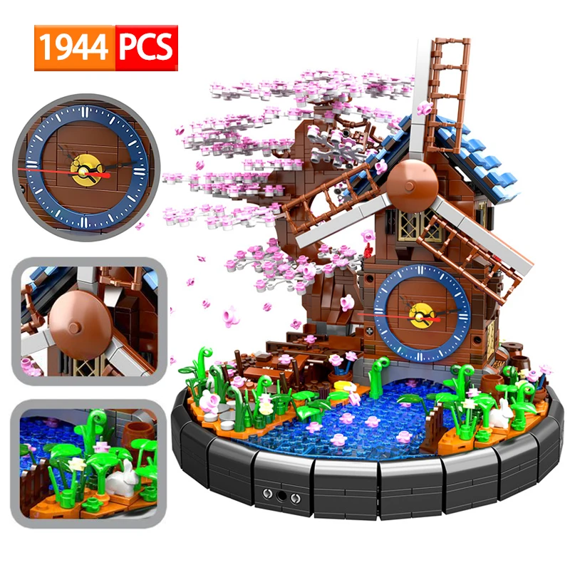 

Clock Children Puzzle Assembling Particle Time Module Building Block Bricks Assembling Model Children's Toys Birthday Gift