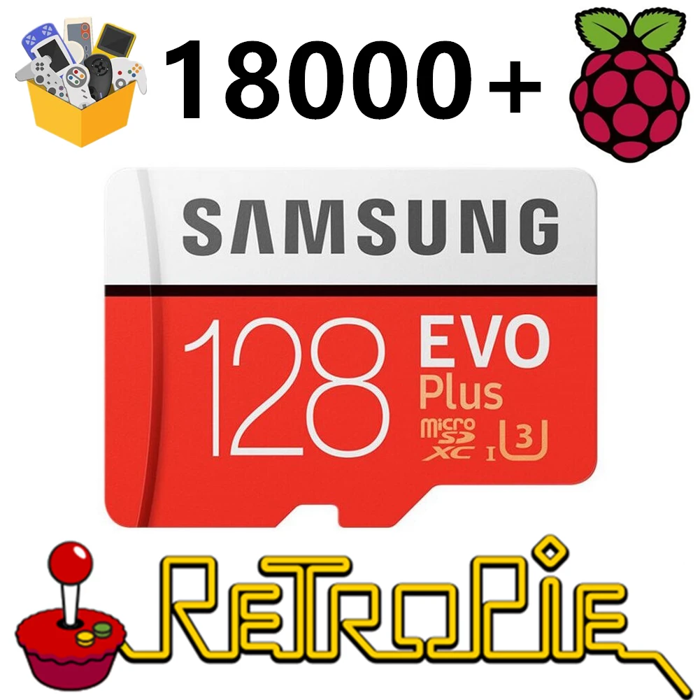 SD карта RetroPie 128 ГБ для Raspberry Pi 3 B + 18000 игр 30 игровая станция с функцией симуляции