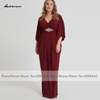 Женское красное вечернее платье, атласное длинное платье для матери невесты, 2022