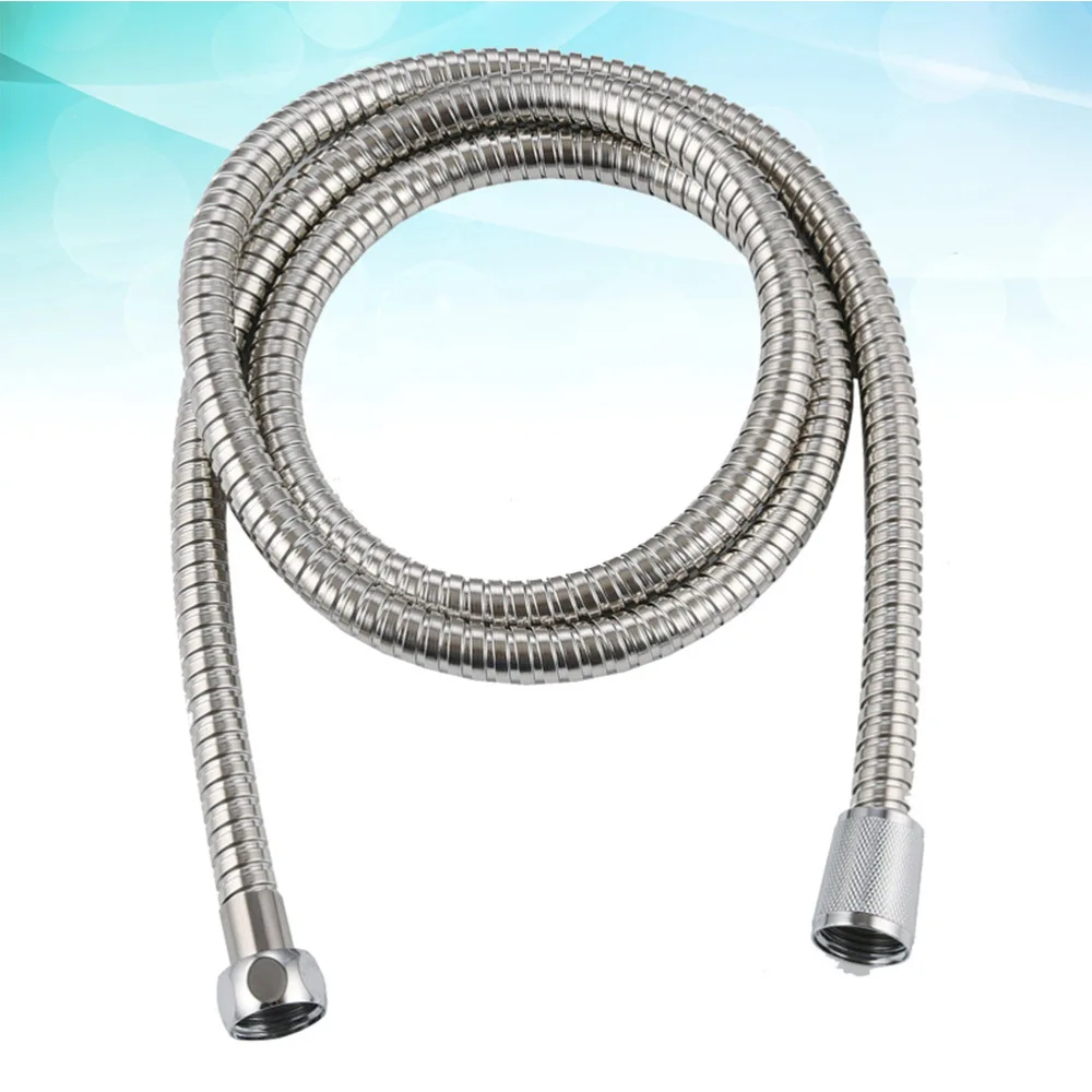 

Useful 1.5M Stainless Steel Double Buckle Tube Shower Hose Practical Bathroom Handheld Sprayer Nozzle Connection Tube Sprayer Ho