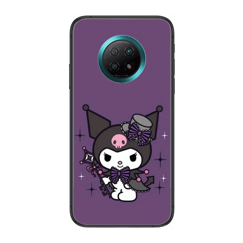 

Anime Lovely KUROMI Style Phone Case For xiaomi Redmi Note 9S 8 7 6 5 A Pro T Anime Black Cover Silicone Back Pretty senior