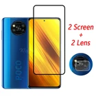 Закаленное стекло с полным покрытием для Xiaomi Poco X3, защита для экрана NFC для Xiaomi Poco X3, стекло для камеры NFC для Xiaomi Poco X3, стекло