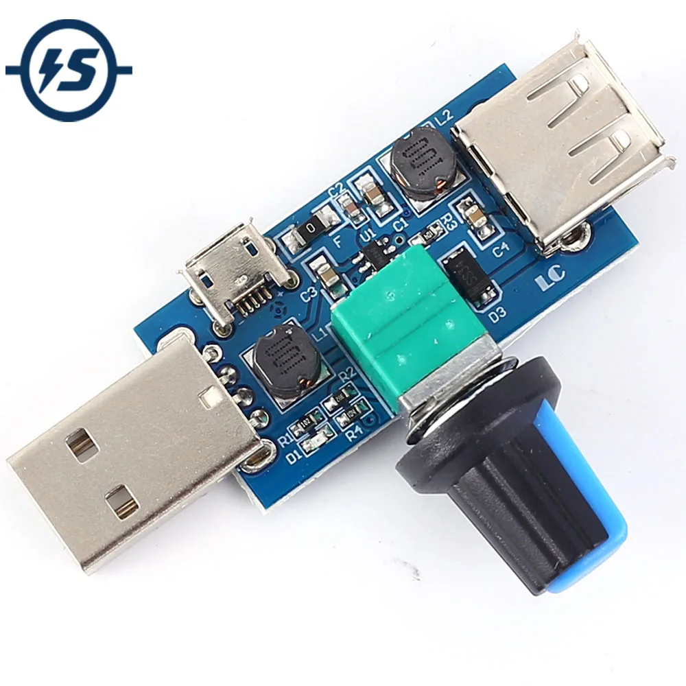 USB контроллер скорости вентилятора 4 12 В постоянного тока 5 Вт|Интегральные схемы|