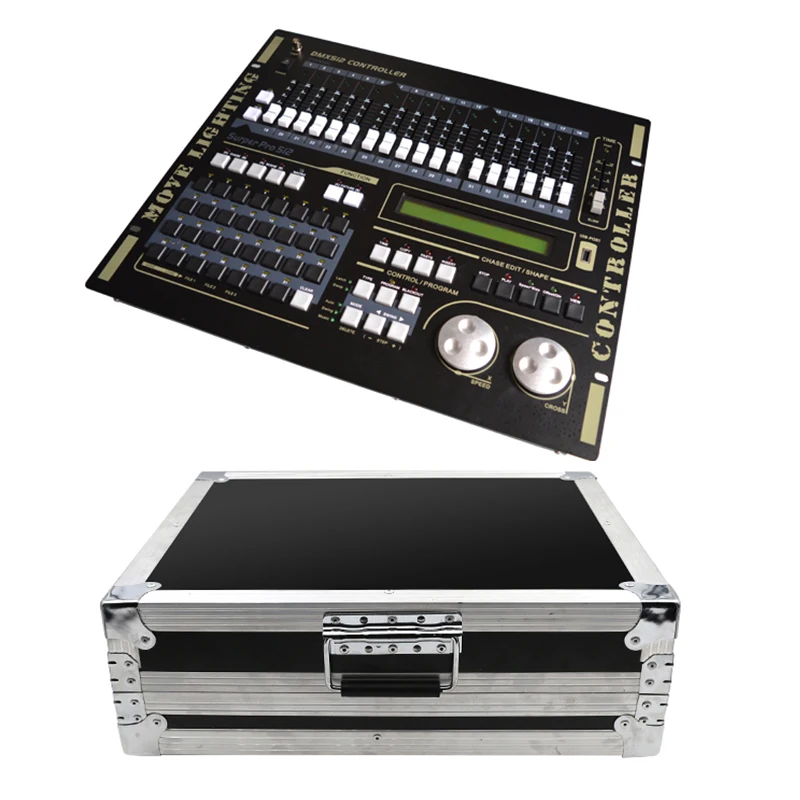 Netdo Super Pro 512 DMX Controller Have Built-In Program Graphics With Flycase Master Console For Led Par | Лампы и освещение
