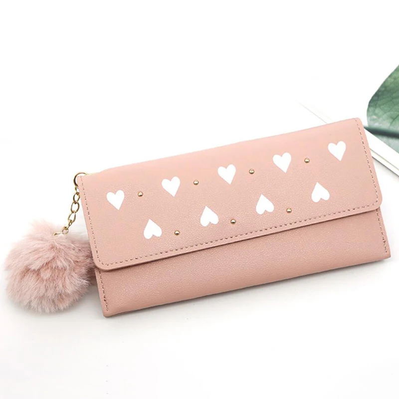 

Long Women's Wallet Female Purses Tassel Card Holder Wallets Female PU Leather Clutch Money Bag Pu Leather Wallet