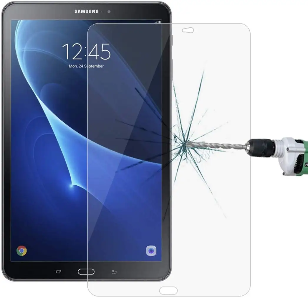 not case only glass Чехол для samsung Galaxy Tab A 10,1 Funda T580 T585, SM-T580, флип-чехол для планшета, кожаный смарт-чехол с магнитной подставкой - Цвет: not case only glass
